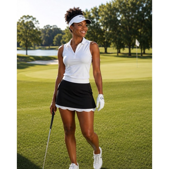 Callaway Pants - Callaway Opti-Dri Black White Golf Skort Athletic Tennis Skirt Women's Medium